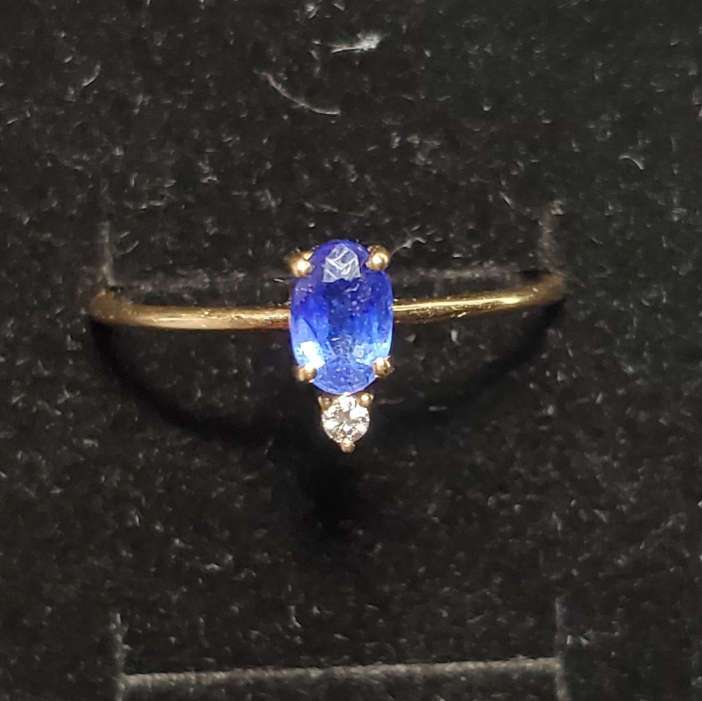 14K Gold Sapphire/Diamond Ring, 10